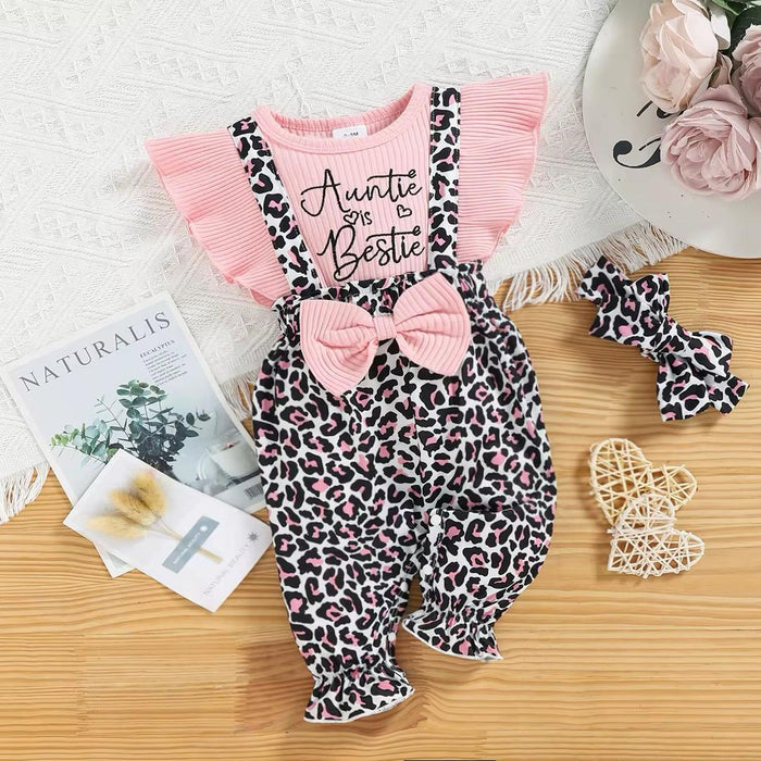 2pcs Girls Cloth with Ribbon and Trouser