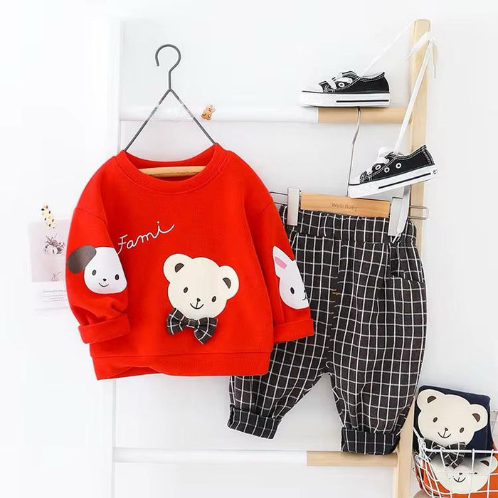 Fami 2pcs with checked trouser