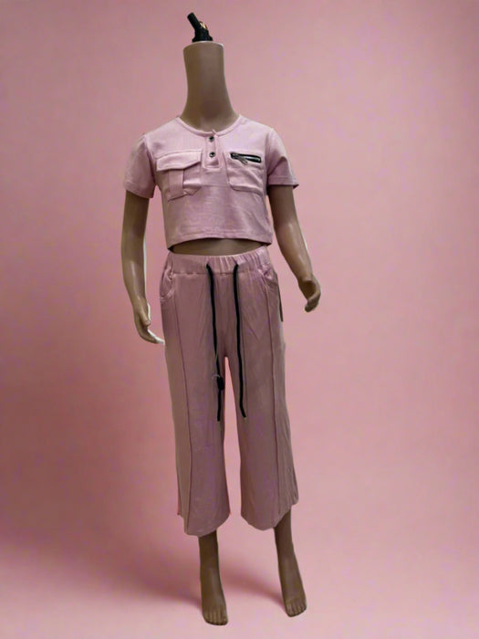 Girls 2pc with Zipped Top