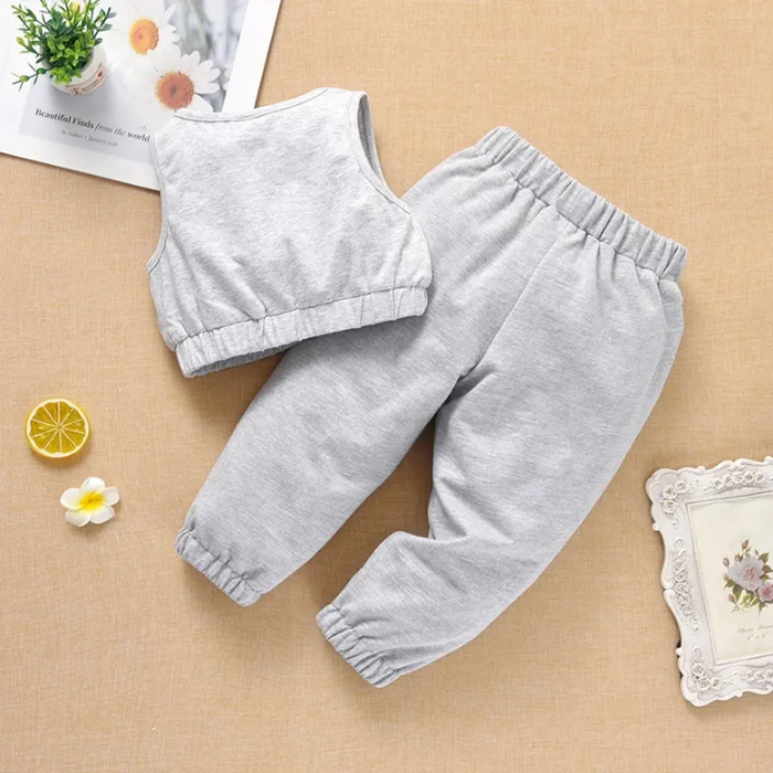Girls Armless Top & Sweatpants
