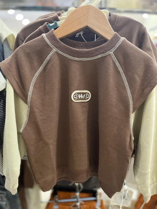 Vintage Print Raglan Sweatshirt