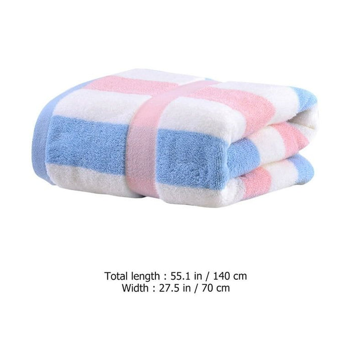 Cotton Strip Bath Towels
