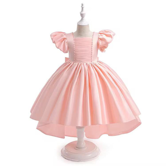 Short Sleeve Party Dress With Bow