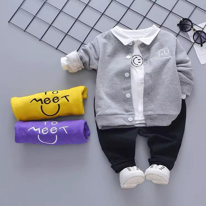 Nice To Meet You 2pc Boys Outfit