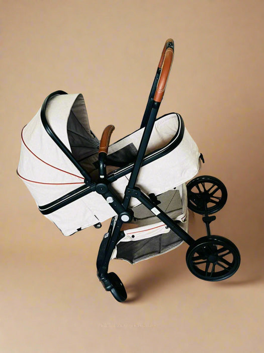 Beige Baby Stroller