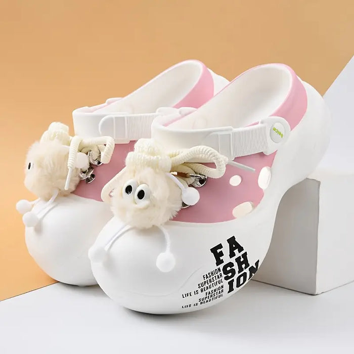 Ball Crocs Kid's Slippers, Summer Closed-Toe Shoes with Heel Straps