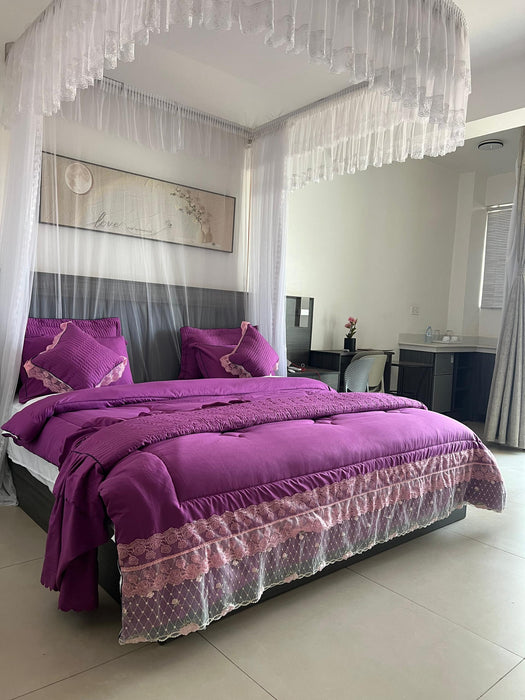 11pc Bedcovers with Lace