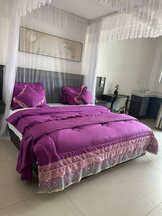11pc Bedcovers with Lace