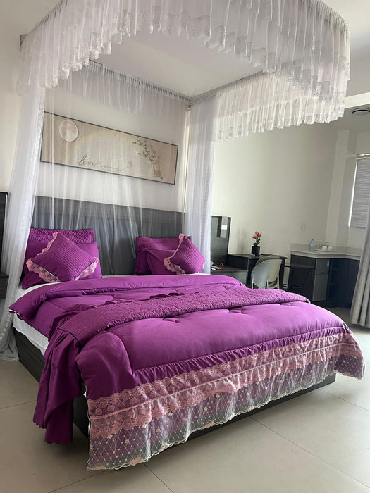 11pc Bedcovers with Lace