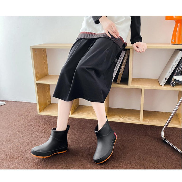 Rain Boots Women Short Ankle Waterproof Rain Shoes Outdoor Garden Shoes