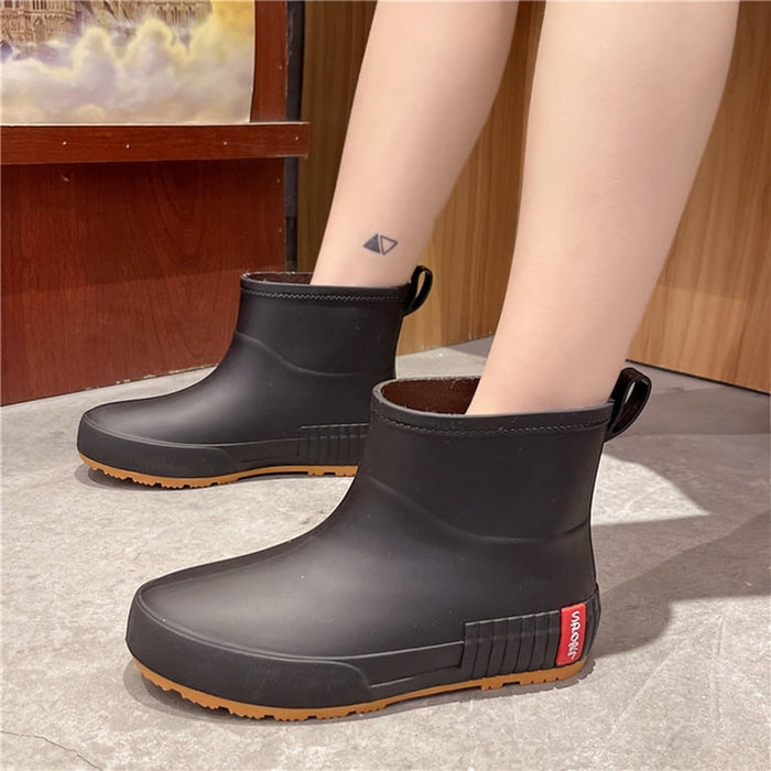 Rain Boots Women Short Ankle Waterproof Rain Shoes Outdoor Garden Shoes