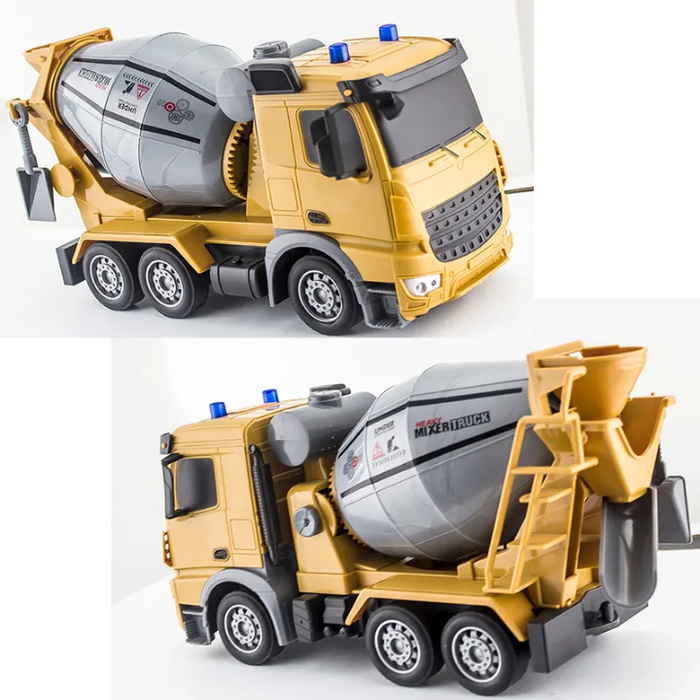 2.4g 6ch Rc Truck Concrete Mixer Engineering Truck Light Construction Vehicle Toys for Kids Construction Vehicle Toys Remote Car