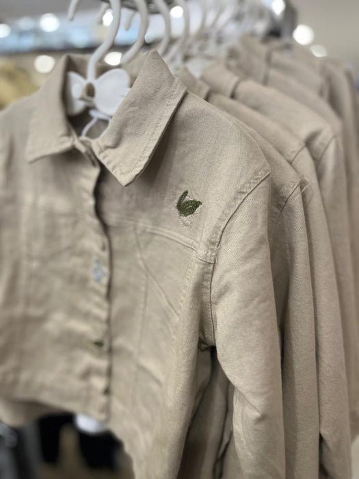 2pc White Long Sleeve T Shirt & Jacket