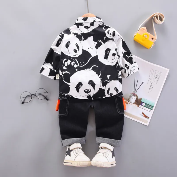 2pcs boys panda shirt