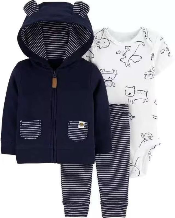 Polar Bear Cute Toddler Boys Outfit Newborn Romper Set Spring Baby Clothes