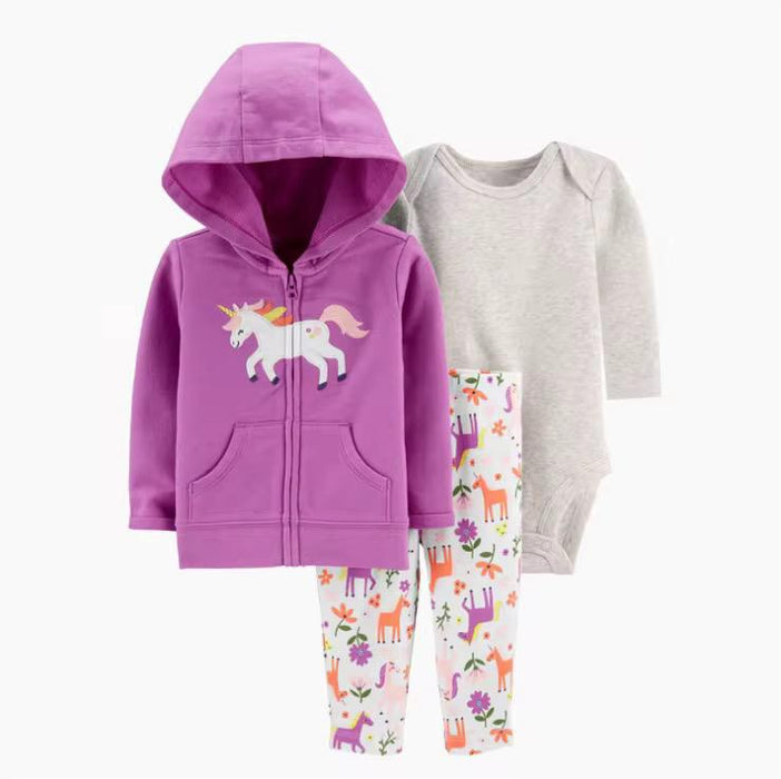 Polar Bear Cute Toddler Boys Outfit Newborn Romper Set Spring Baby Clothes