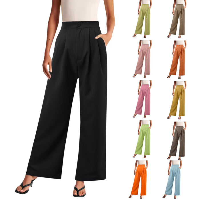 Rovga Women's Wide Leg Pants Work Business Casual Trousers