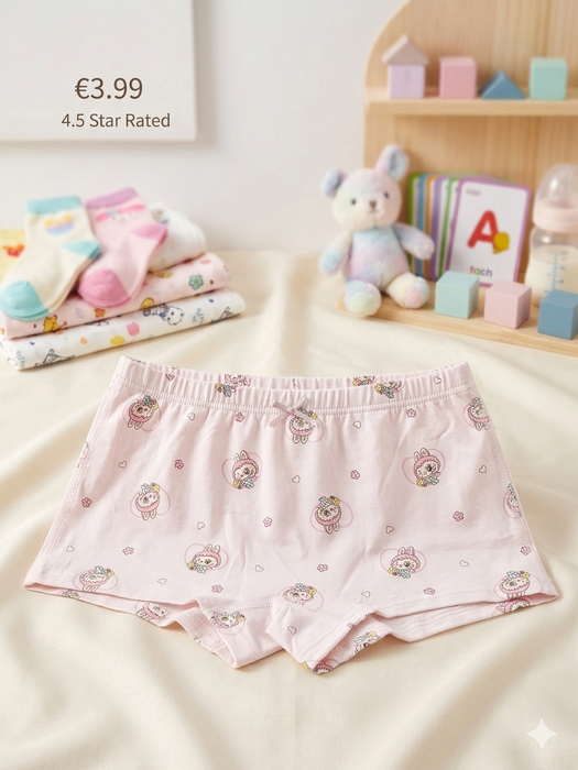 3-Piece  Girl's Underwear Set with Pencil