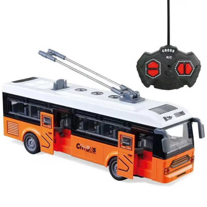 Plastic 1/30 4 Channel Remote Control Bus Toys for Kids