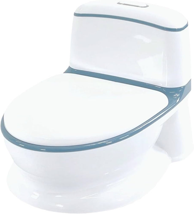 Toddler Potty Training Toilet with Realistic Flushing Sound, Storage Compartment and Toilet Brush for Ages 18 Months+