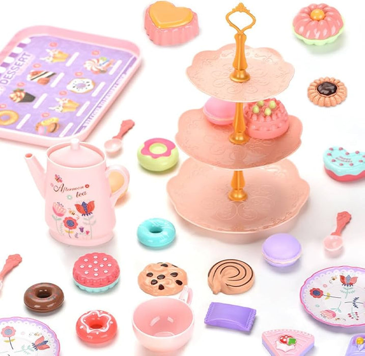 Dessert Station Toy Simulation Afternoon Tea Toys Girl Pretend Play House Toys