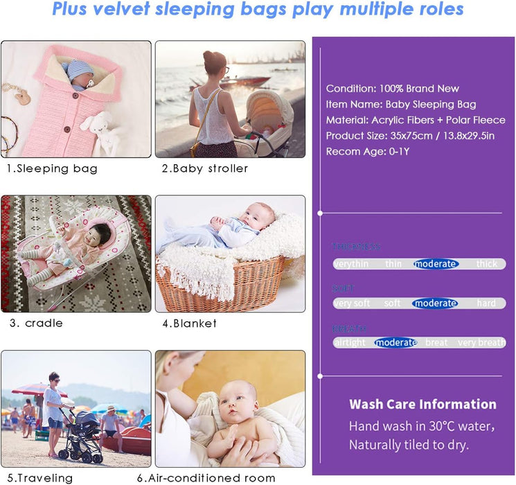 Wrap Nap Thick Knit Soft Sleeping Bag