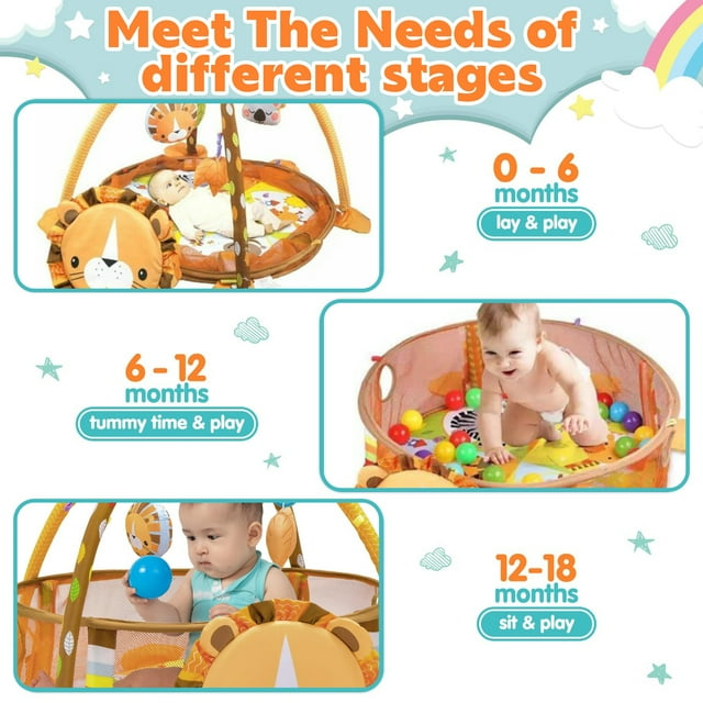 3 In 1 Baby Play Gym Mat