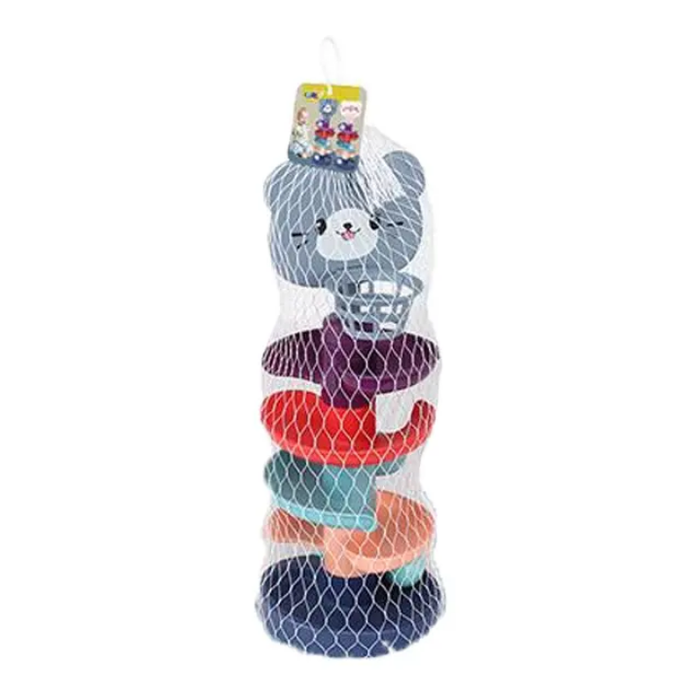 Baby Toys Sliding Rolling Balls Pile Tower Stacking Early Educational Puzzle Rotating Spin Track Toys Gifts for Children Kids