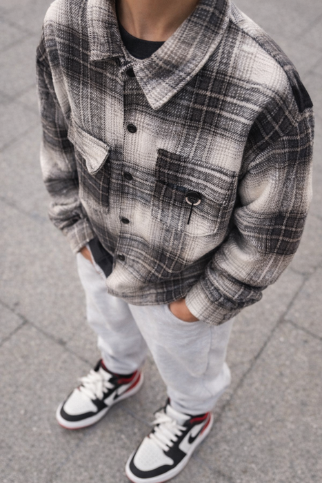 Checked Sweater Shirt