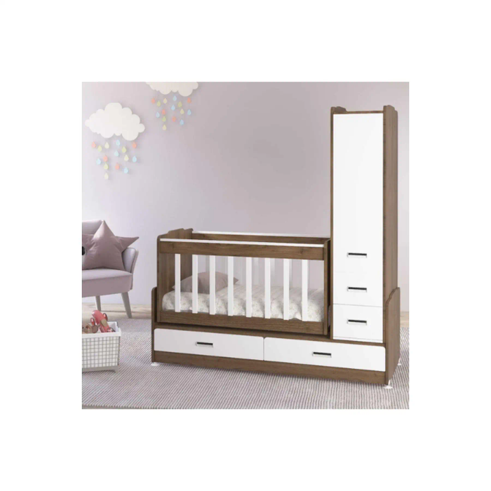 2024 Hot Sales Eco-friendly Wooden a Set of Cabinet Living Room Cabinets Multifunction 3 in 1 Cabinet Wooden Baby Cot Bed