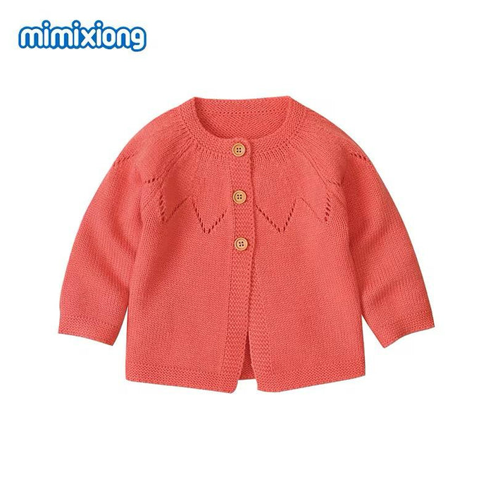 100% Cotton Cotton Knitted Cardigan Child Kids Baby Sweater for Boy Girl