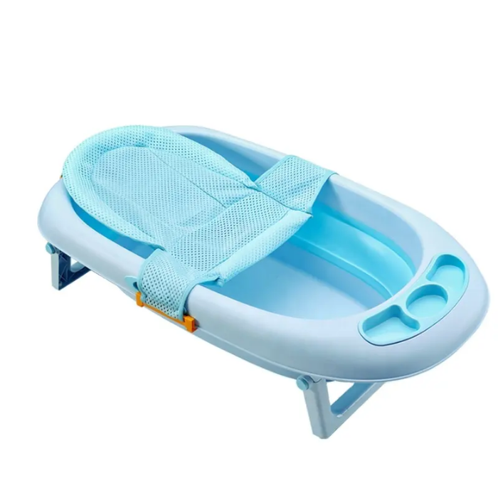 Baby Shower Bath Tub Pad Non-Slip Bathtub Seat Support Mat Newborn Safety Security Bath Support Cushion Foldable Soft Pillow