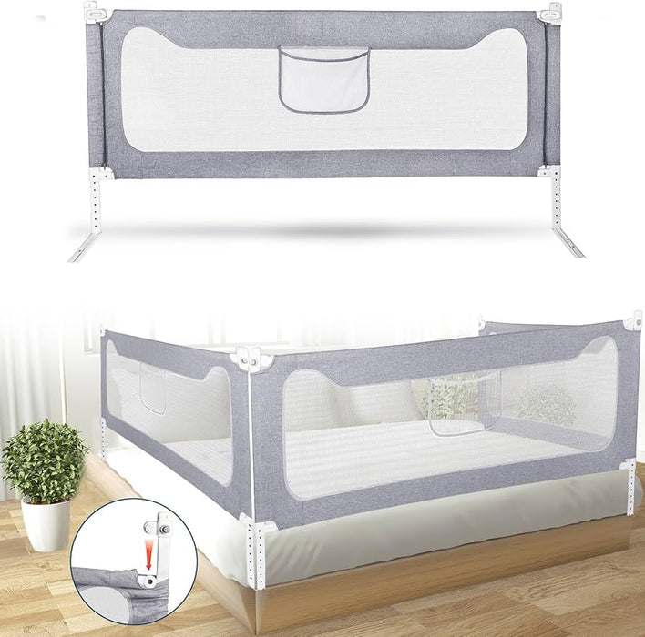 Adjustable Bed Guardrail Kids Safety Bed Fence Baby Anti-Fall Bedside Protector Manufactured Vertical Adjustable Bed Guardrail