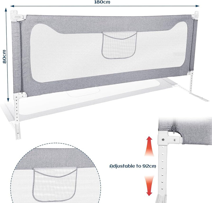 Adjustable Bed Guardrail Kids Safety Bed Fence Baby Anti-Fall Bedside Protector Manufactured Vertical Adjustable Bed Guardrail
