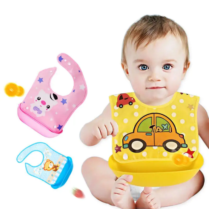 Newborn Cotton Bib Saliva Towel Waterproof Cartoon Baby Bandana Bibs