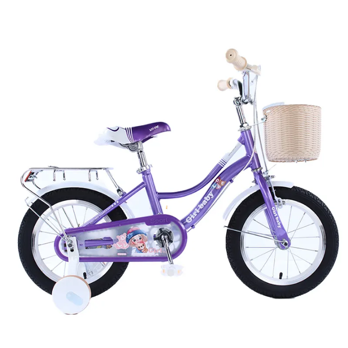 Steel double frame child bicycle with training wheel / kid's cycle for 4-10 year girl children