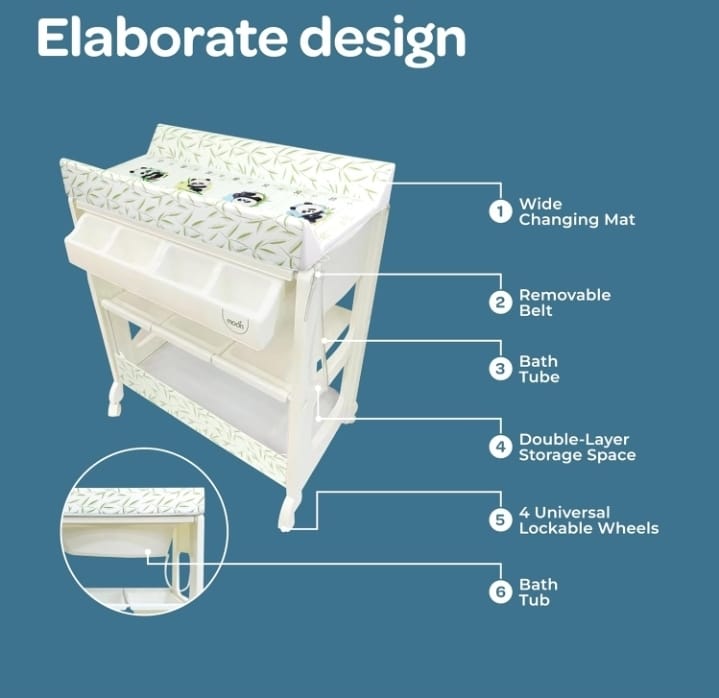 Changing Table with Bath Tub