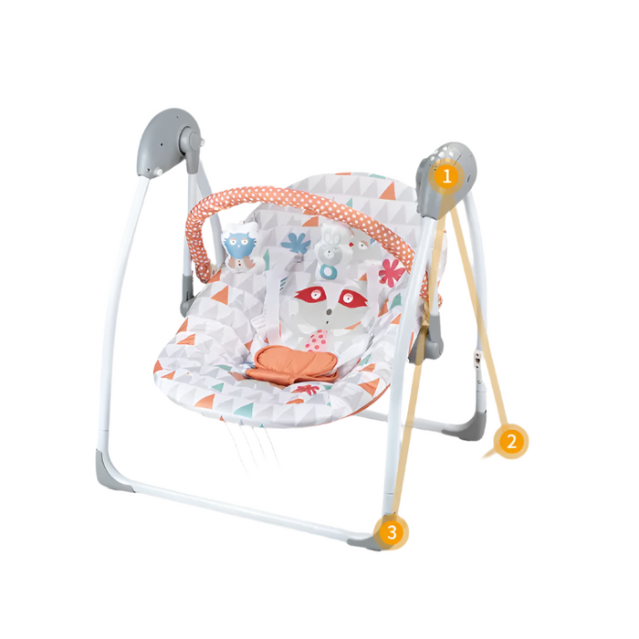 Foldable Electric Rocking Chair Children's Cradle Swing Bed with Music Baby Crib Bassinet & Cradle