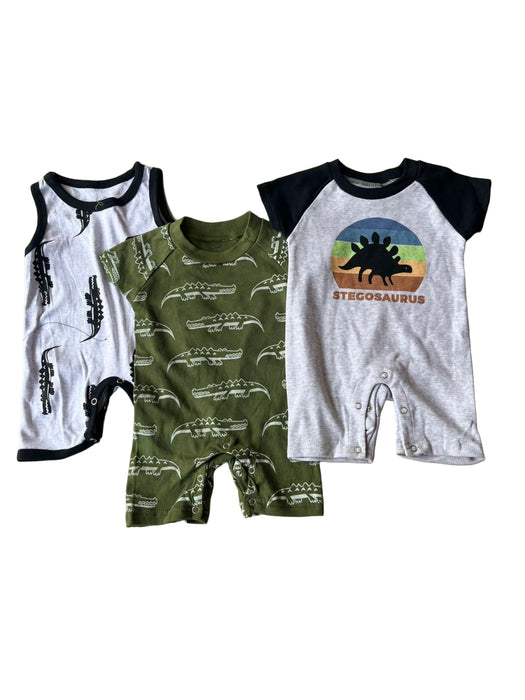 Baby Boy's 3-Piece Dino Rompers Set