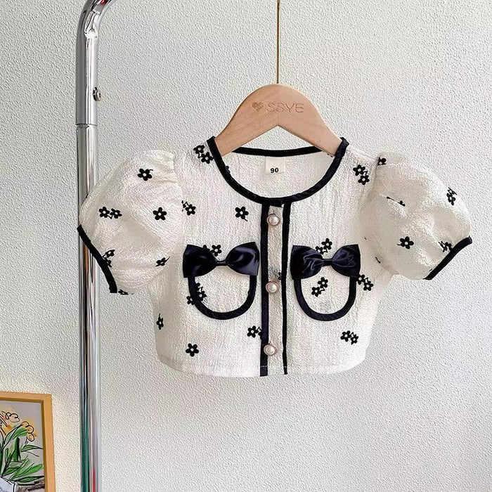 Girls Cardigan Coat + Skirt Suit