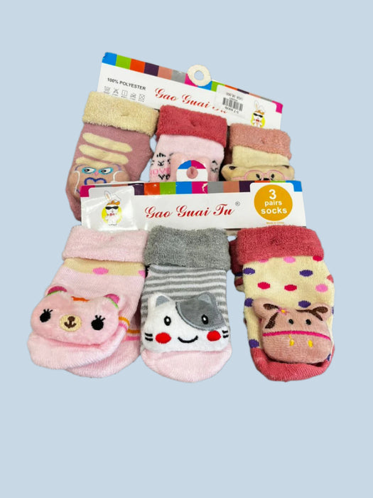 Baby Socks with Doll on Top