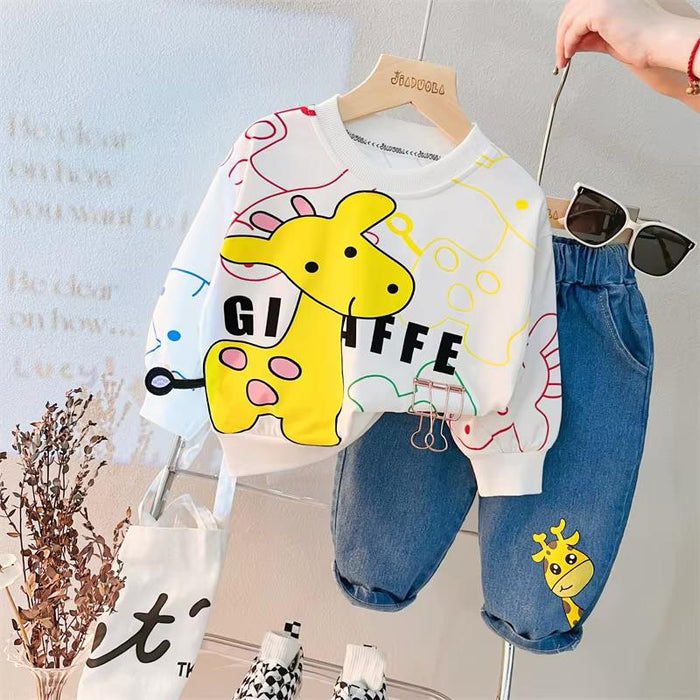 Boys 2pc Sweater Shirt & Jean Trouser