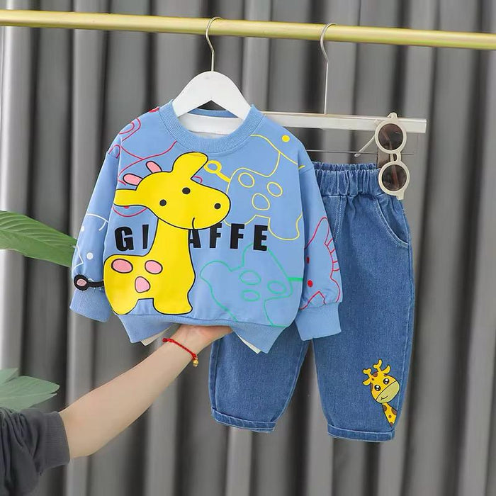Boys 2pc Sweater Shirt & Jean Trouser