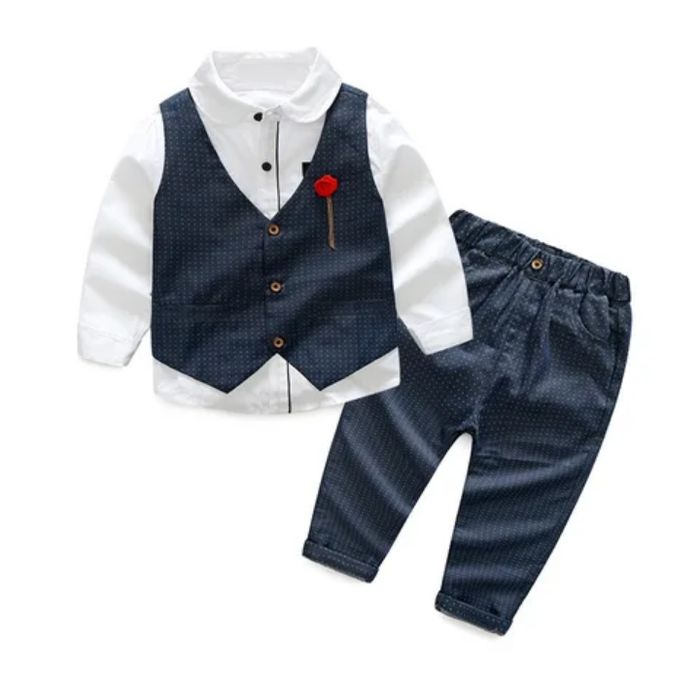 Korean Clothes Baby Spring Autumn Long Sleeve Top Pant Fashion Boys Party Clothing Sets Clothes Children Clothing Set