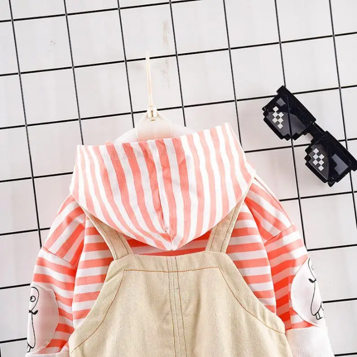 Khaki Pants and Striped Hoodie