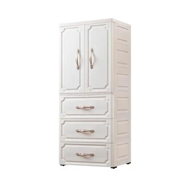 4-layer Hanging Baby Wardrobe Clothes of Chest with Drawer Kids Cabinet with Storage Drawer Bedroom Living Room