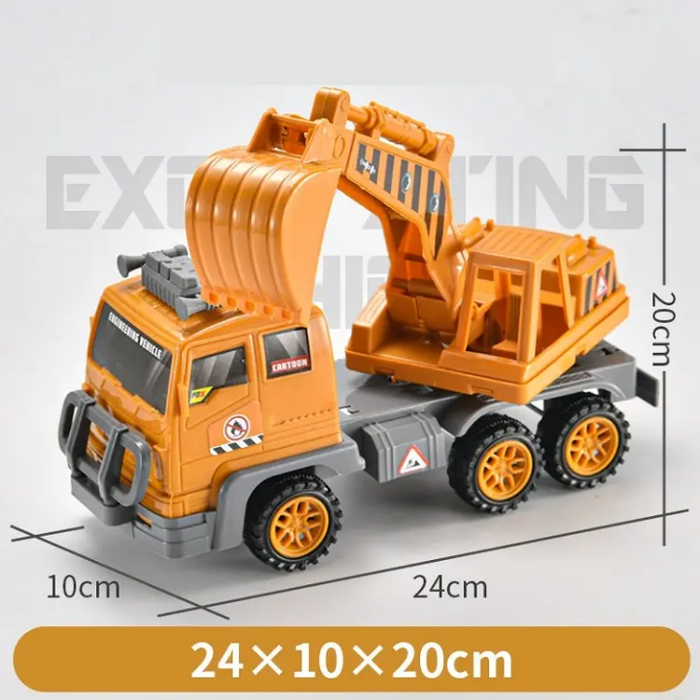 Transport Engineering Truck Toys New Inertia Toy Truck Cheap Plastic Crane Excavator Vehicle Toys