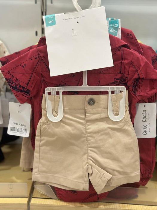 Summer Children's Boys' Clothing Set With Stripes Formal Children's Cotton Bow Shirt Suspender Pants Set Male Baby Gentleman
