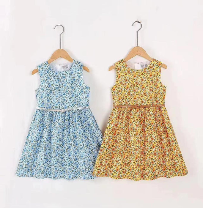 Sleeveless Floral  Cotton Dress