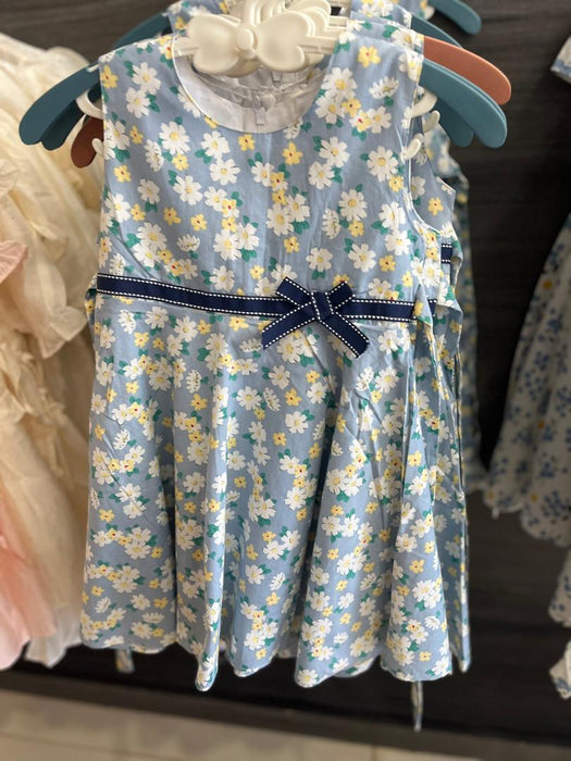 Sleeveless Floral  Cotton Dress